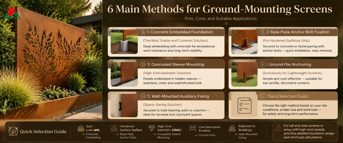 6 Main Methods for Ground-Mounting Screens (Pros, Cons, and Suitable Applications)